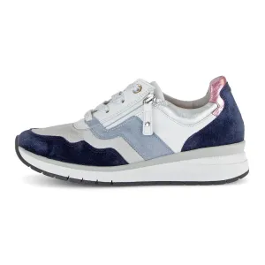 GABOR Blå ruskind   hvid skind sneaker K