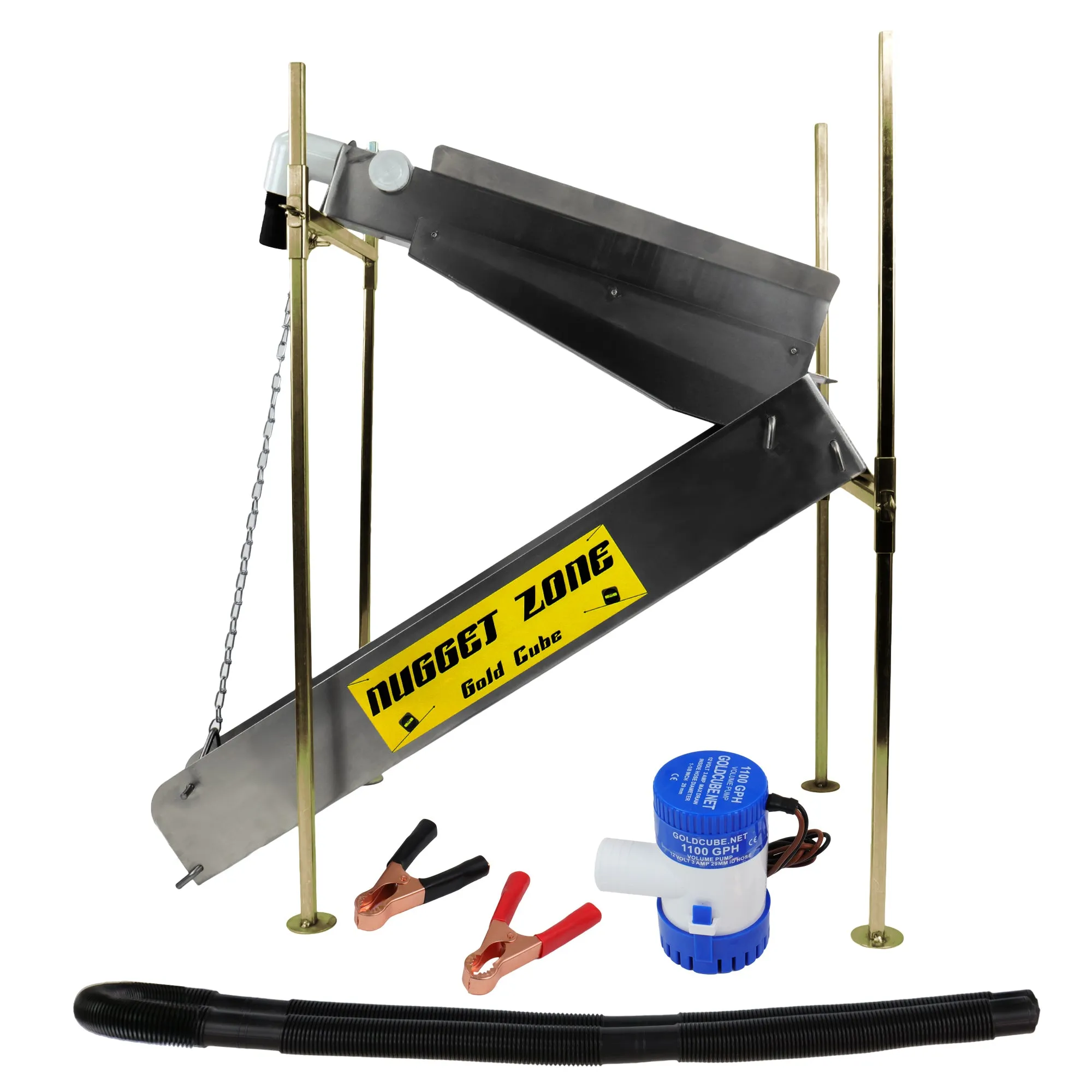 Gold Cube 4 Stack Deluxe Complete Kit, Nugget Zone Banker, Gold Banker Stainless