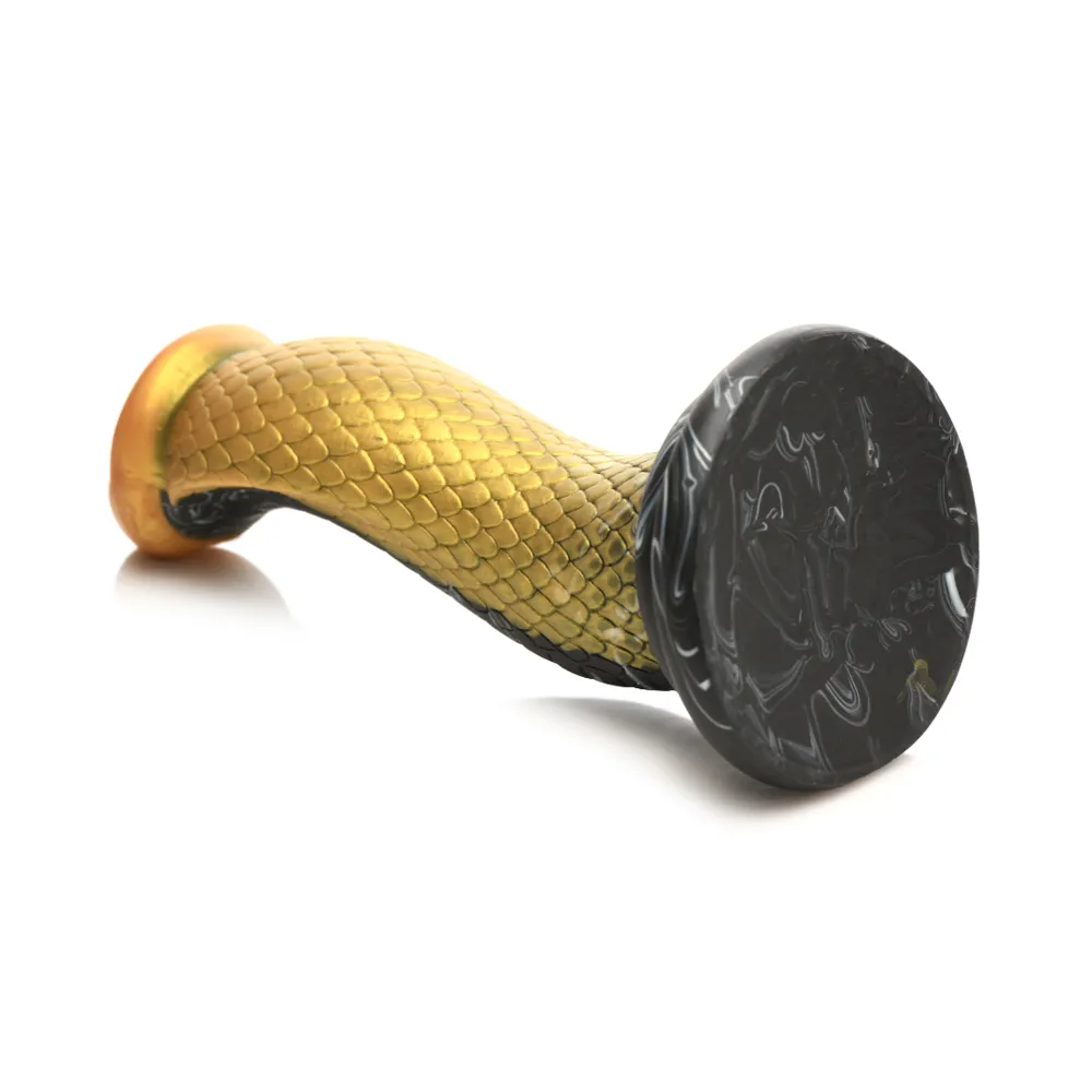 Golden Mamba Snake Silicone Dildo