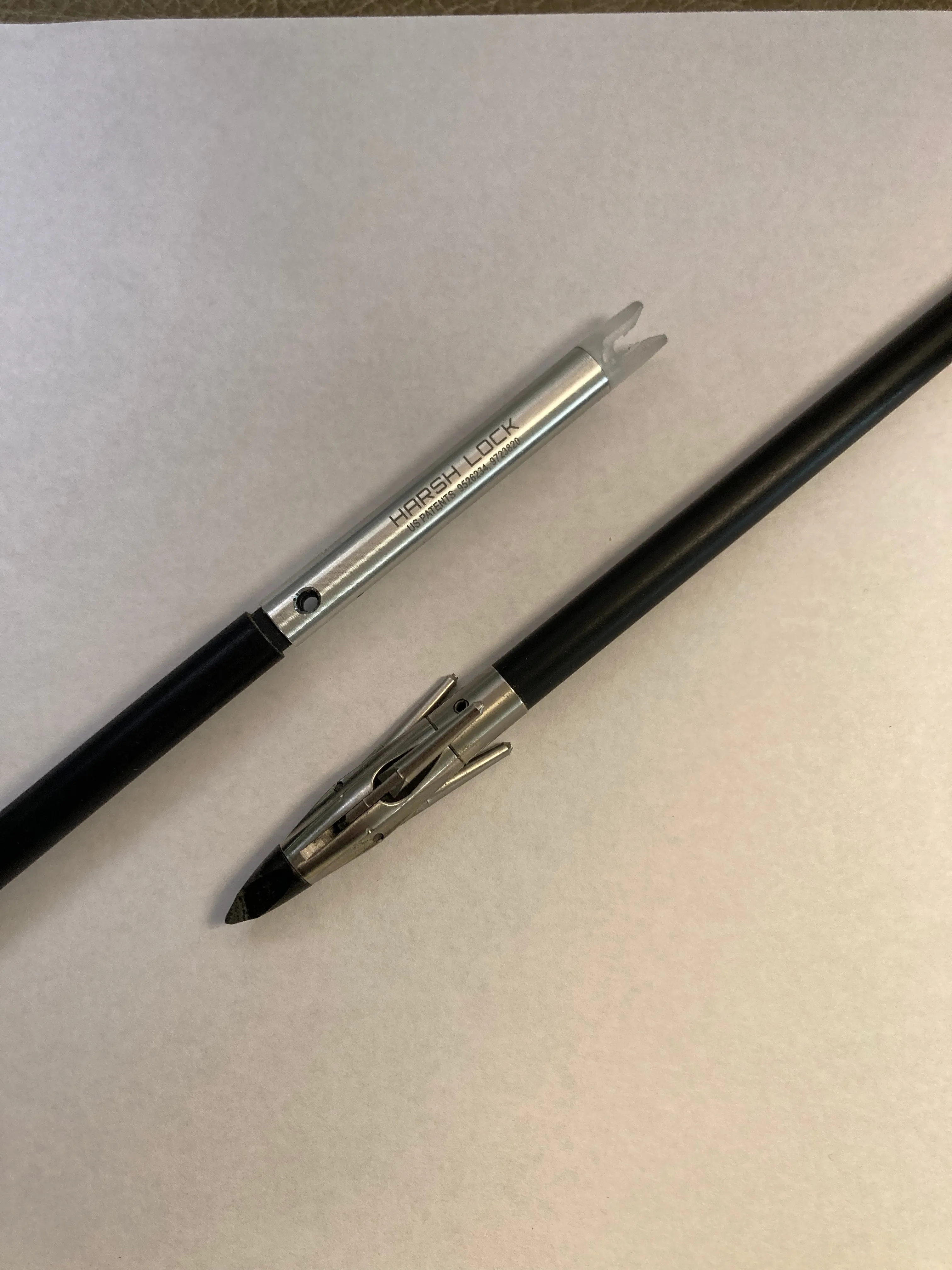 Harsh Lock 3.3 tie to the back arrow * please note Standard Safety slides will not fit  (.350 in diameter shaft)