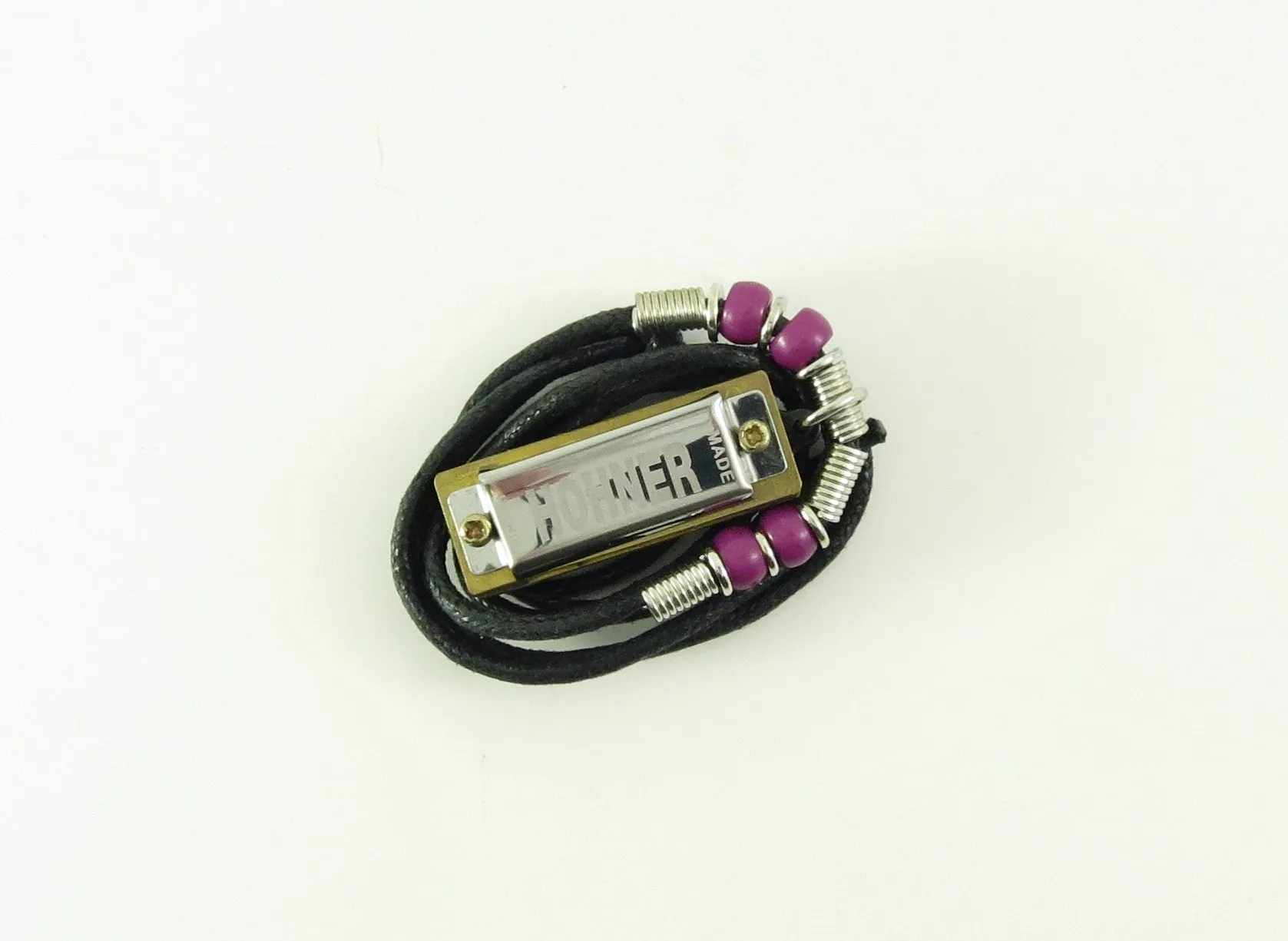 Hohner M38N Mini Harmonica w/ Beaded Necklace - Key of C