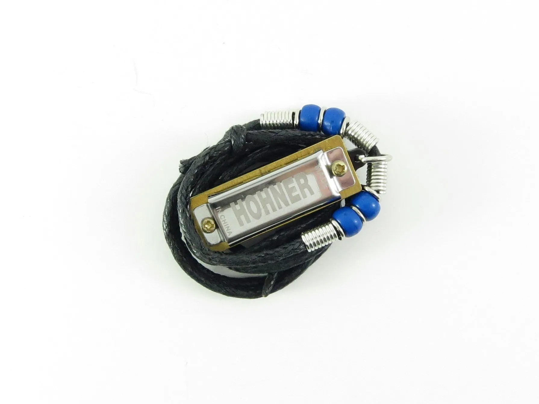 Hohner M38N Mini Harmonica w/ Beaded Necklace - Key of C