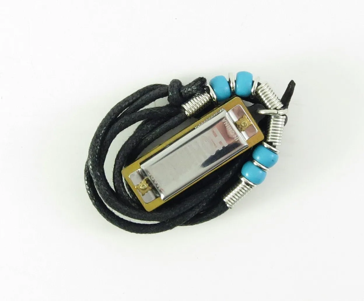 Hohner M38N Mini Harmonica w/ Beaded Necklace - Key of C