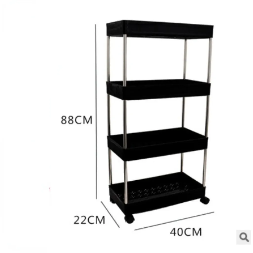 Homlly 4 Tier Mobile Storage Utility Cart Rack with Wheels