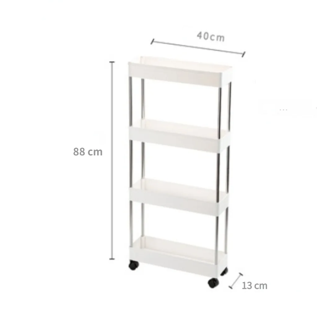 Homlly 4 Tier Mobile Storage Utility Cart Rack with Wheels