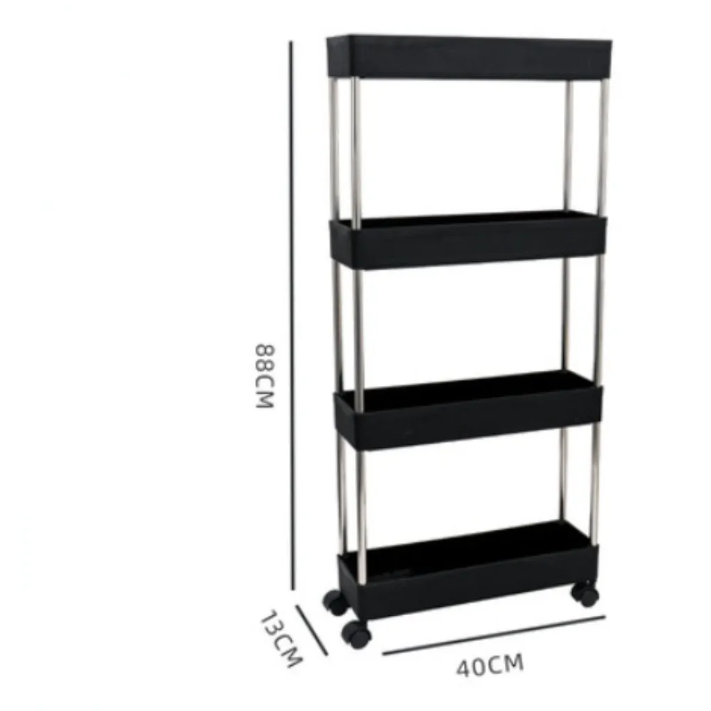 Homlly 4 Tier Mobile Storage Utility Cart Rack with Wheels
