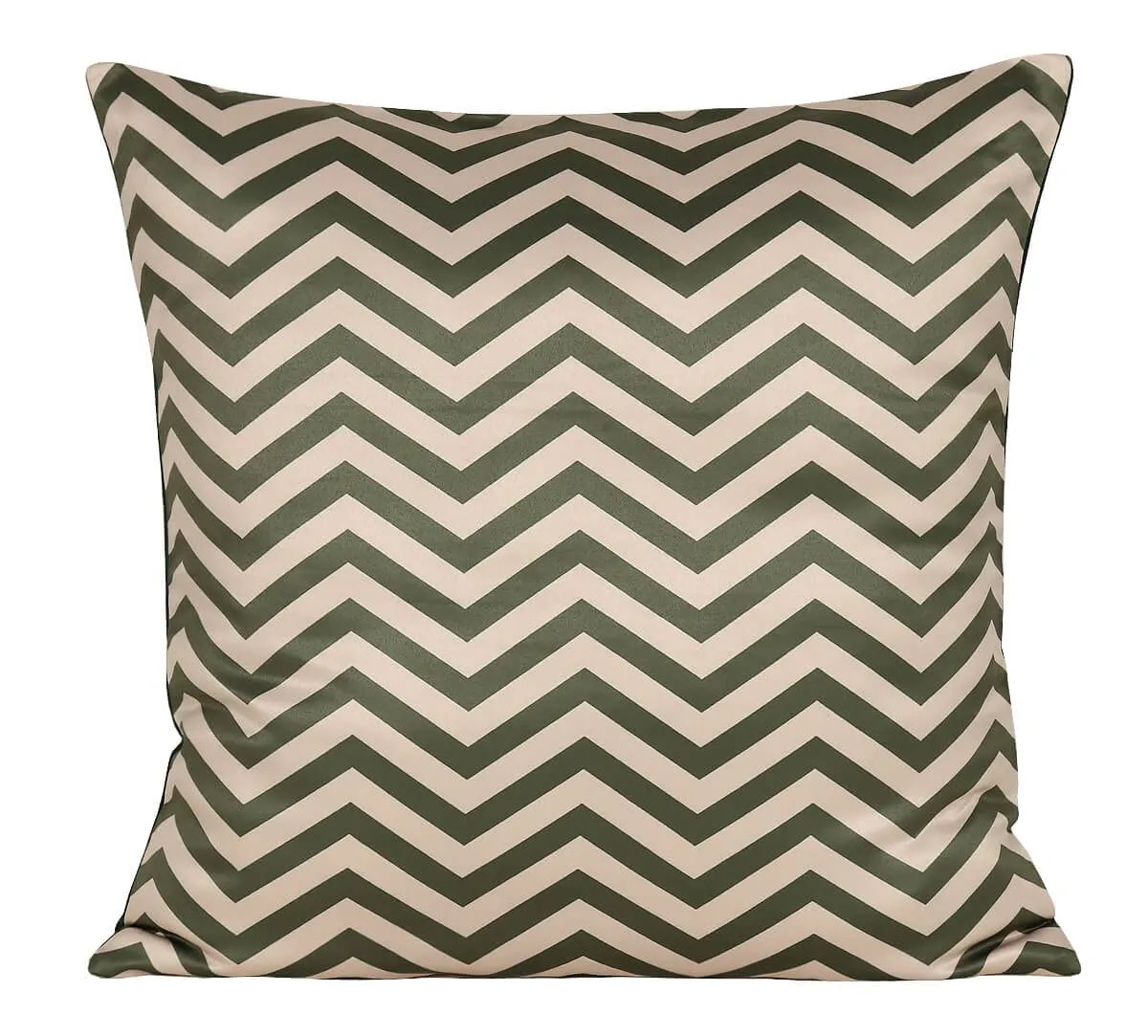 India Circus by Krsnaa Mehta Chevron Palms Multicolor Satin Blend Blended Tafetta Silk Cushion Pillow Covers Set of 5 (18 x 18 Inches)