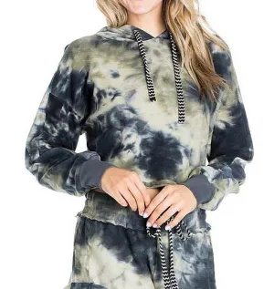 Inside Out Tie Dye Pull Over Hoodie Sweatshirt