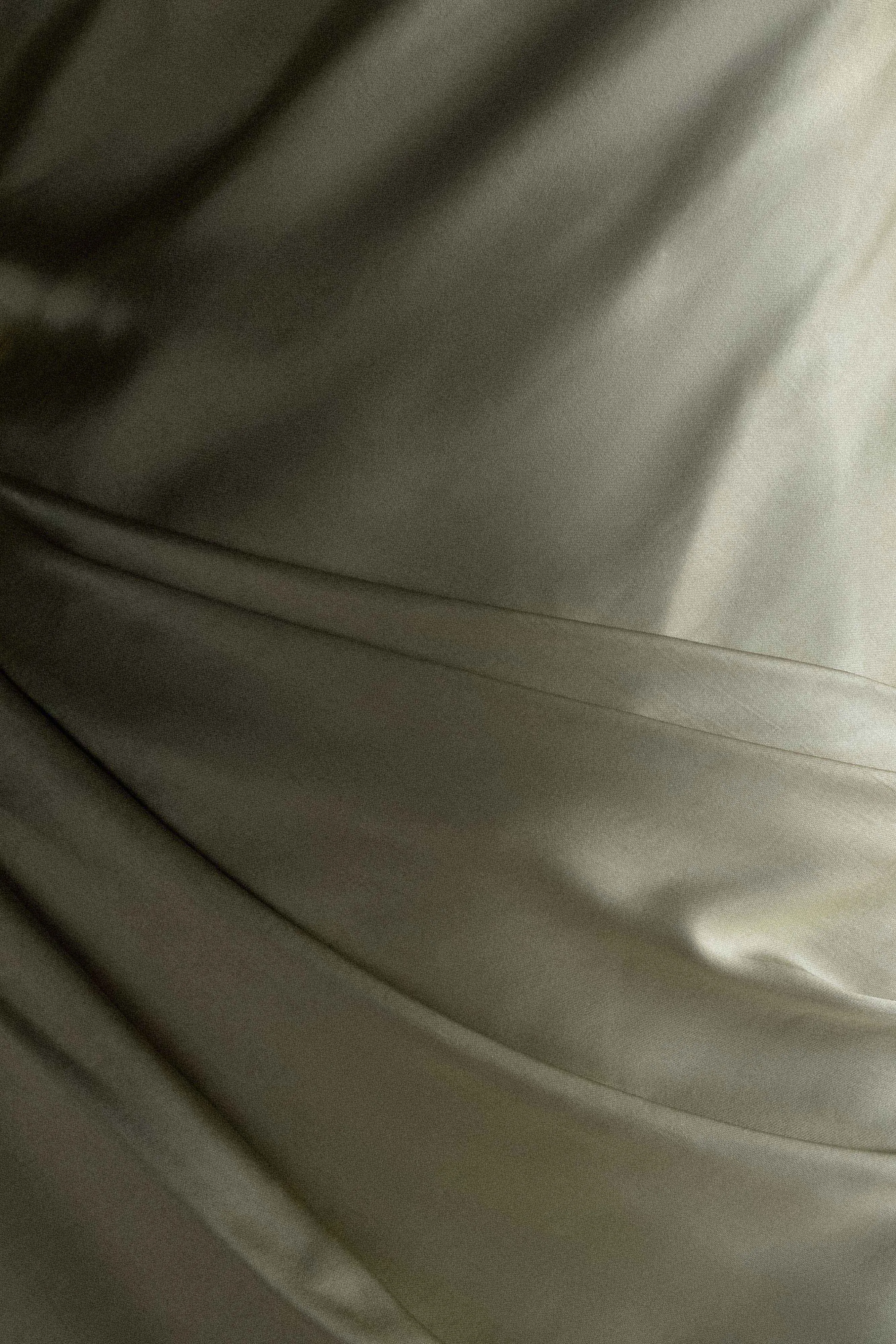 Iris Long Sleeve Satin Maxi Dress - Sage