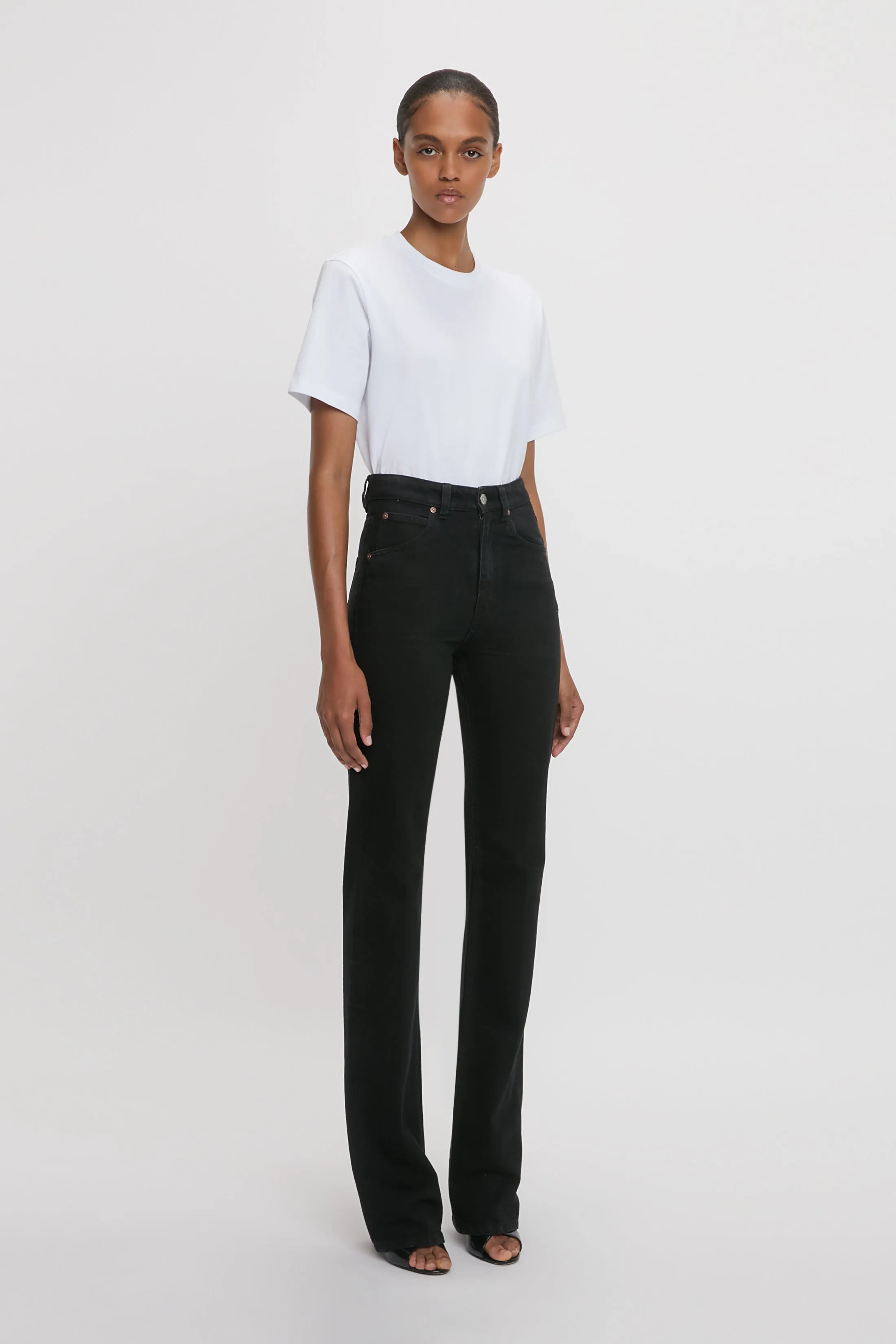 Julia High Waisted Jean In Washed Black