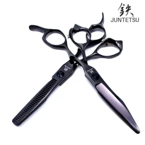 Juntetsu VG10 Night Black Hairdressing Scissor Set