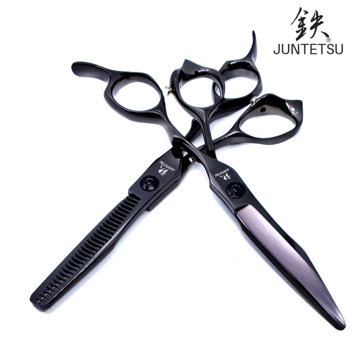 Juntetsu VG10 Night Black Hairdressing Scissor Set