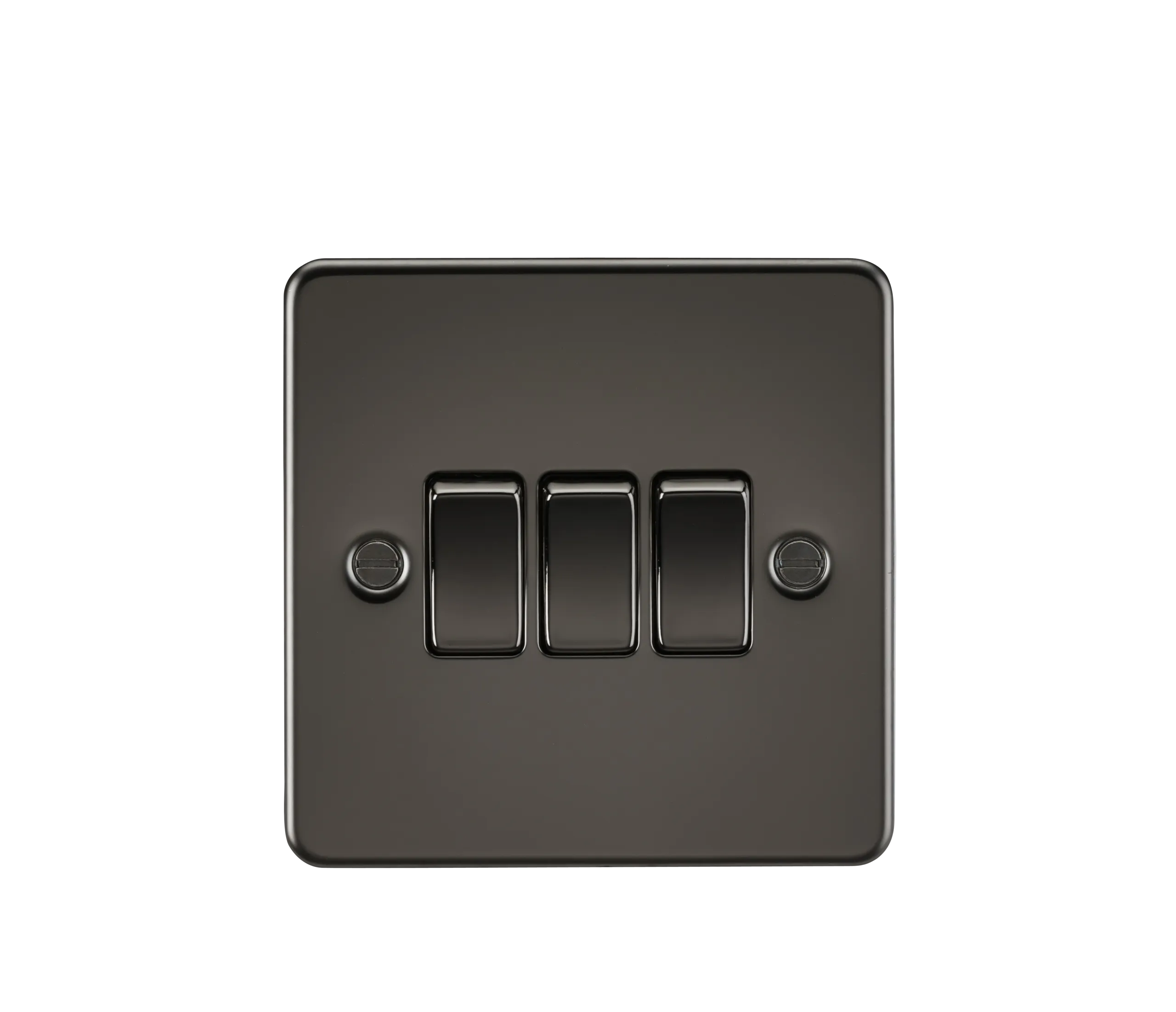 Knightsbridge FP4000GM Flat Plate 10AX 3G 2-Way Switch - Gunmetal