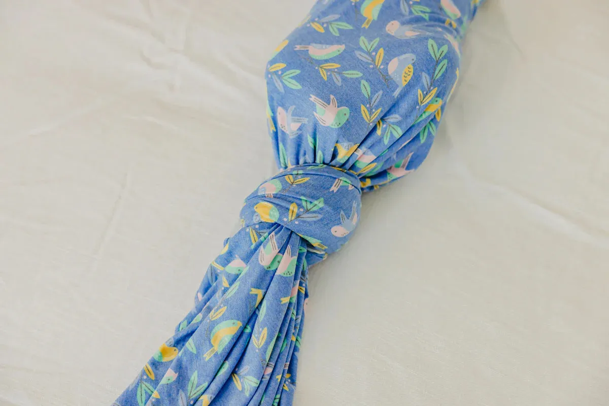 Knit Swaddle Blanket- Birdie