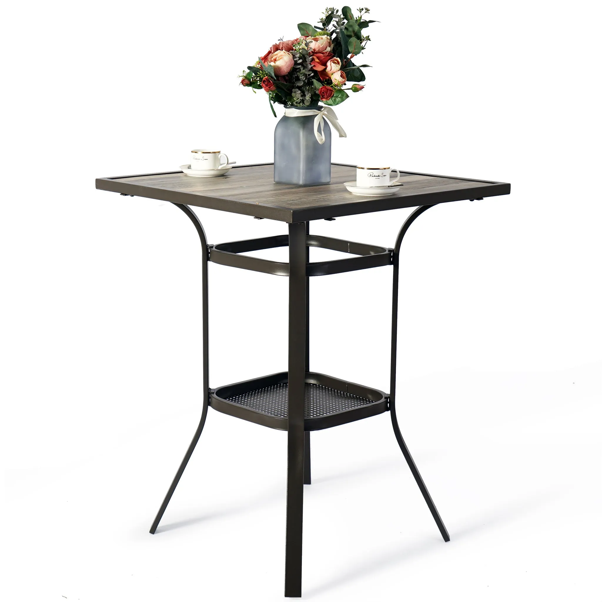 Kozyard Isabella High Swivel Bar Stools/Chair Set for Home Patio, Back Yard, Cafes, Bistro, Restaurants and Chic Bars (5 Options)