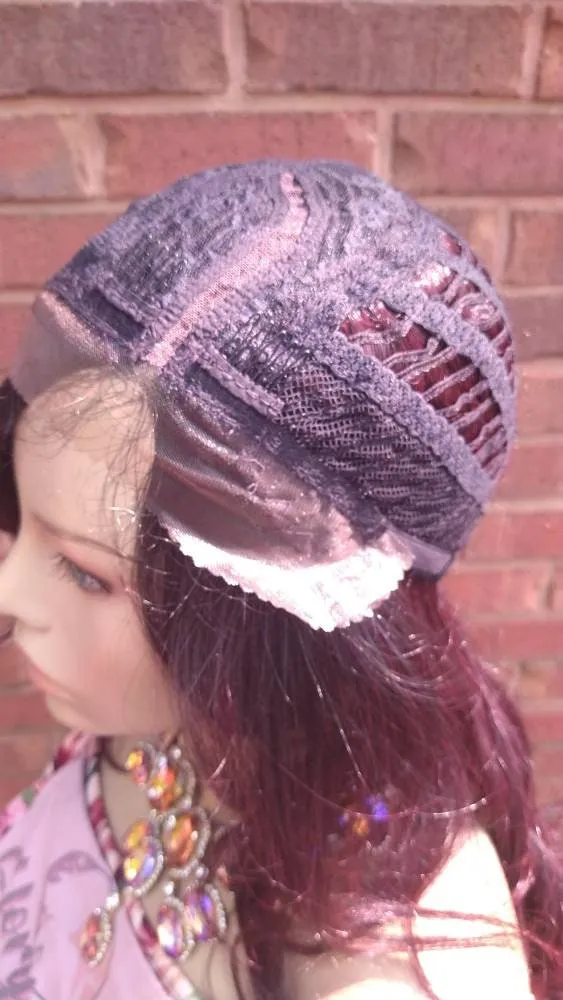 Lace Front Wig, Curly Wigs For Women, Dark Red Wig, Burgundy Wig, Glory Tress, African American Wig, // SALVATION