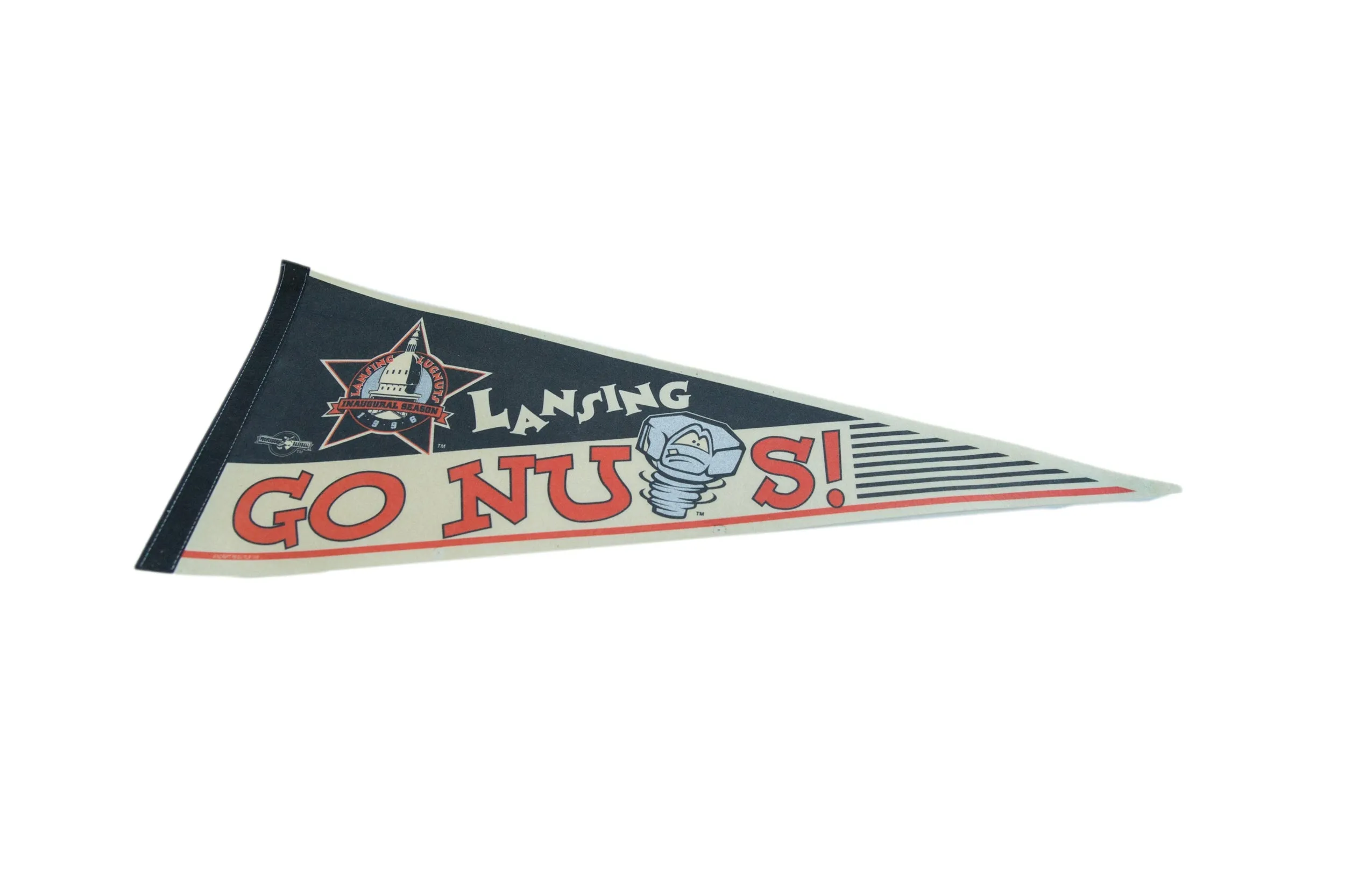 Lansing Lugnuts Go Nuts Felt Flag Pennant