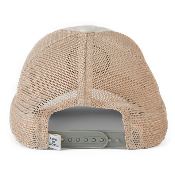 Life is Good Life Isn't Perfect Woodblock Mountains Soft Mesh Back Cap