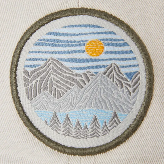 Life is Good Life Isn't Perfect Woodblock Mountains Soft Mesh Back Cap