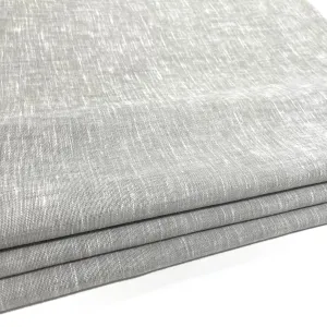 Light Gray Faux Texture Linen Flat Roman Shade/CL1034