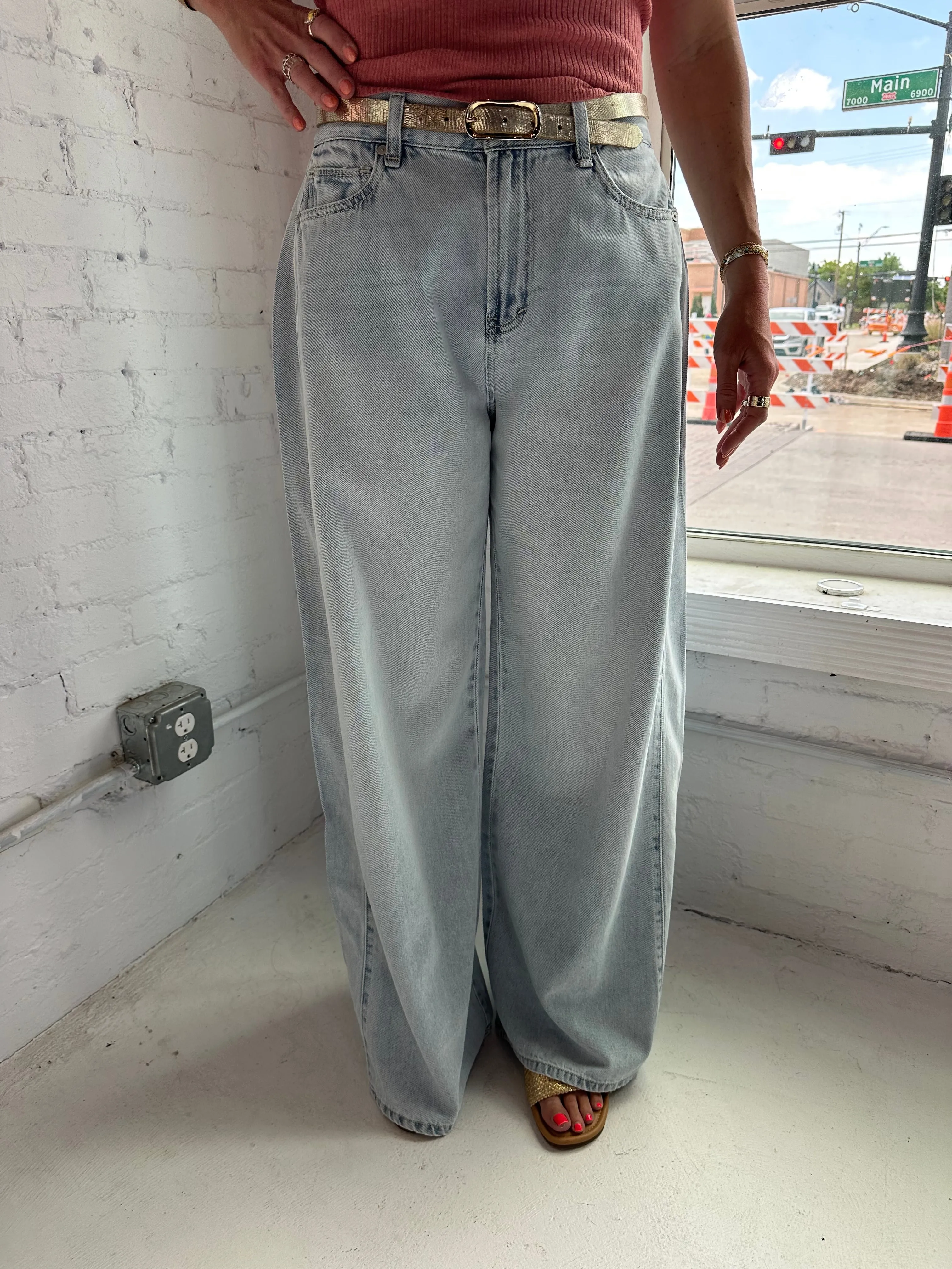 Low Slung Pleat Jean
