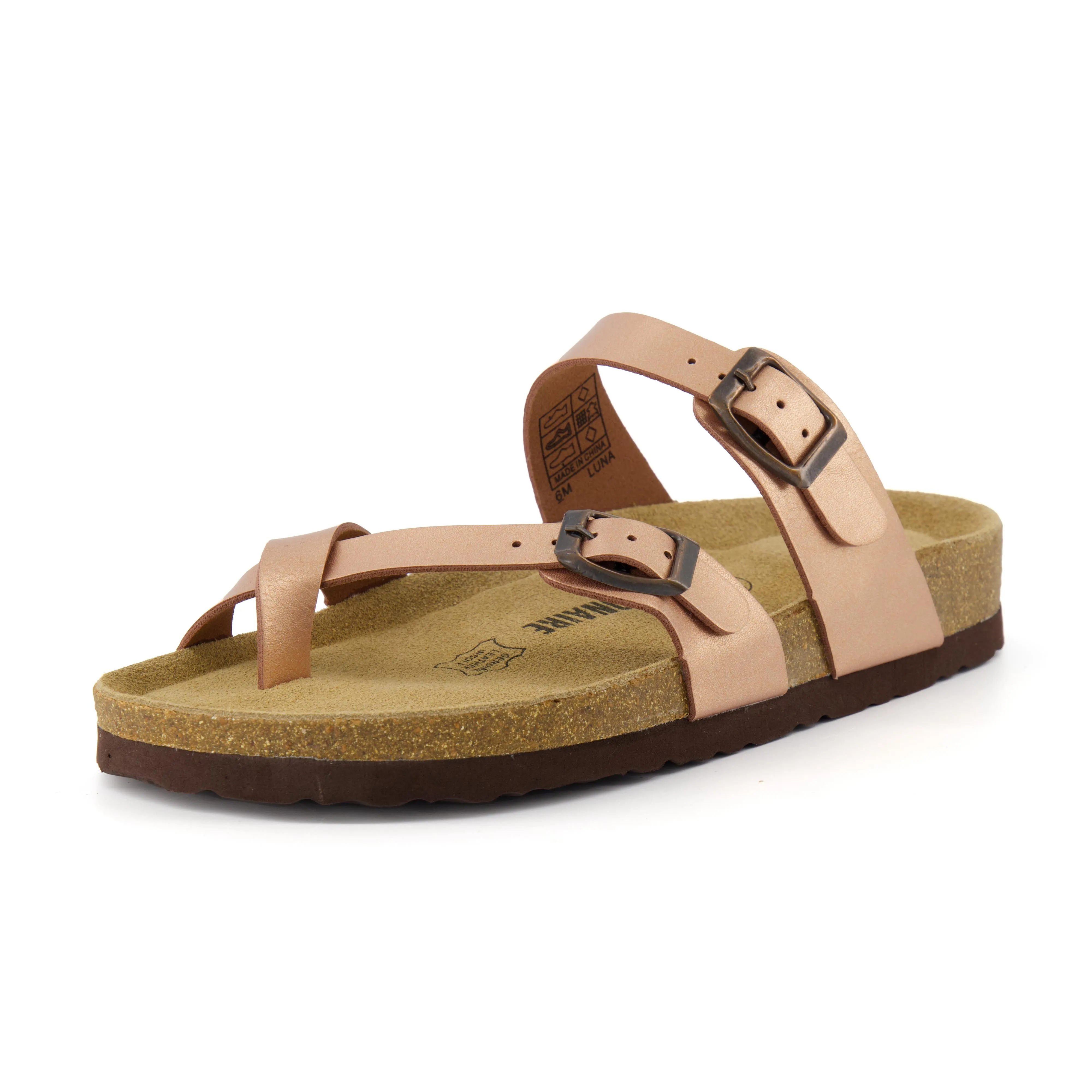 Luna Cork Footbed Sandal Metallics
