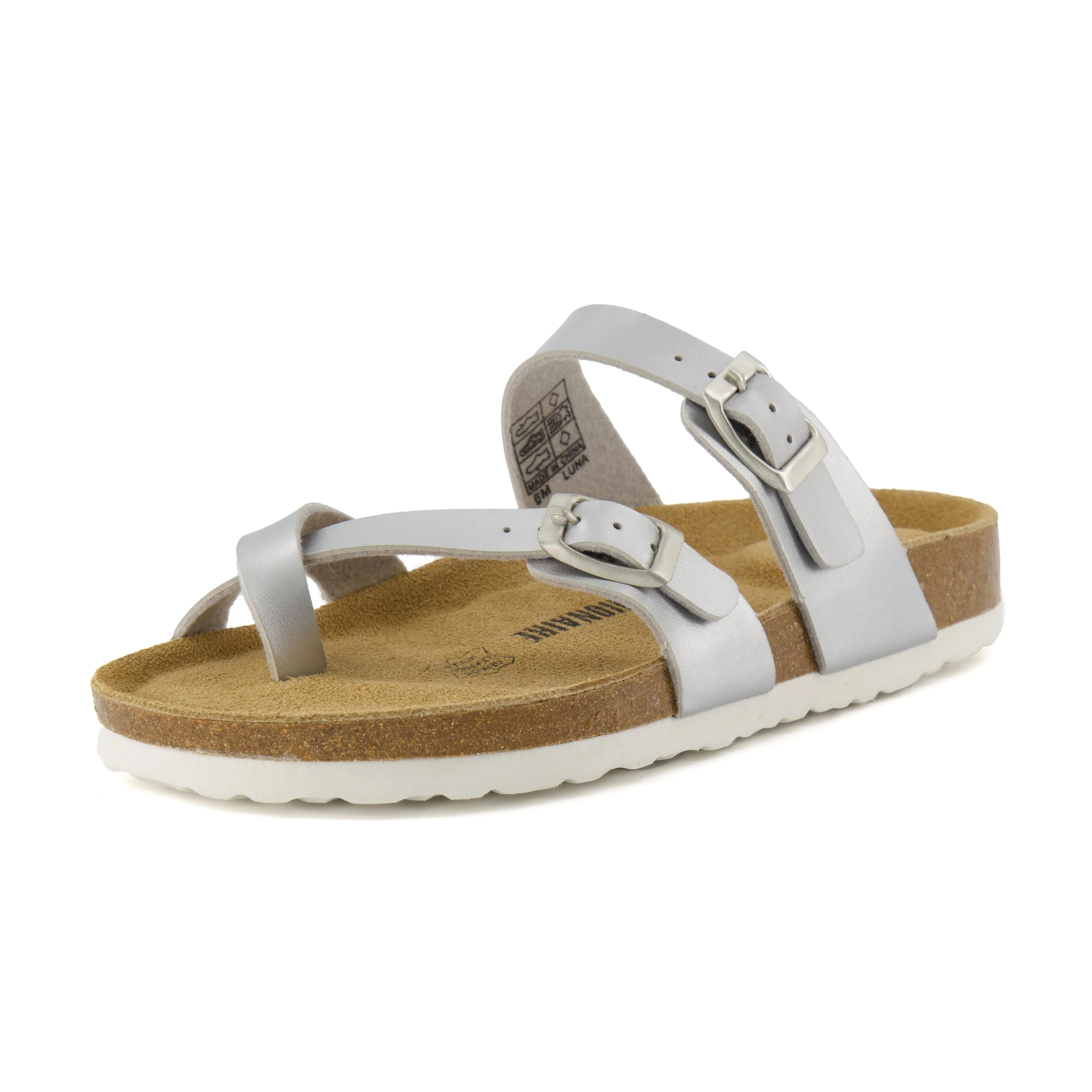 Luna Cork Footbed Sandal Metallics