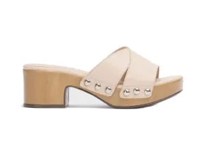 'Marta' women's slipper slide sandal - beige
