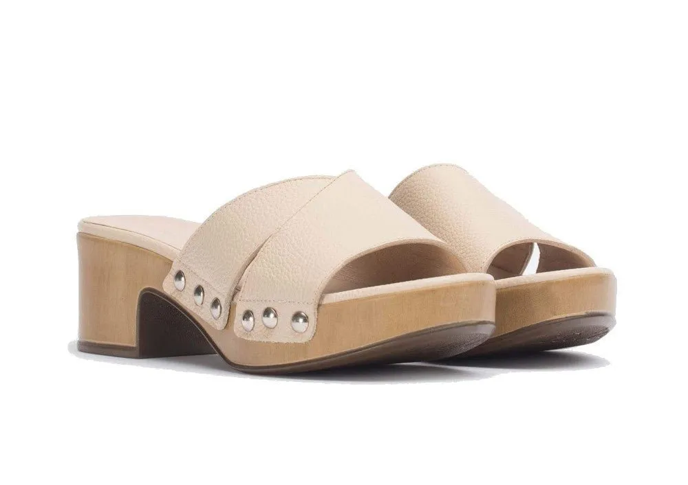 'Marta' women's slipper slide sandal - beige