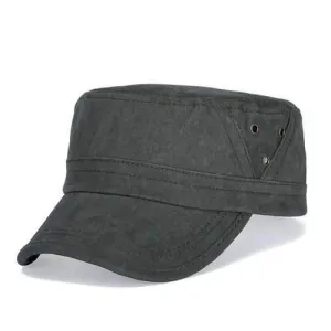 Men Cotton Flat Vintage Washed Cap Air Hole Stitching Retro Hat