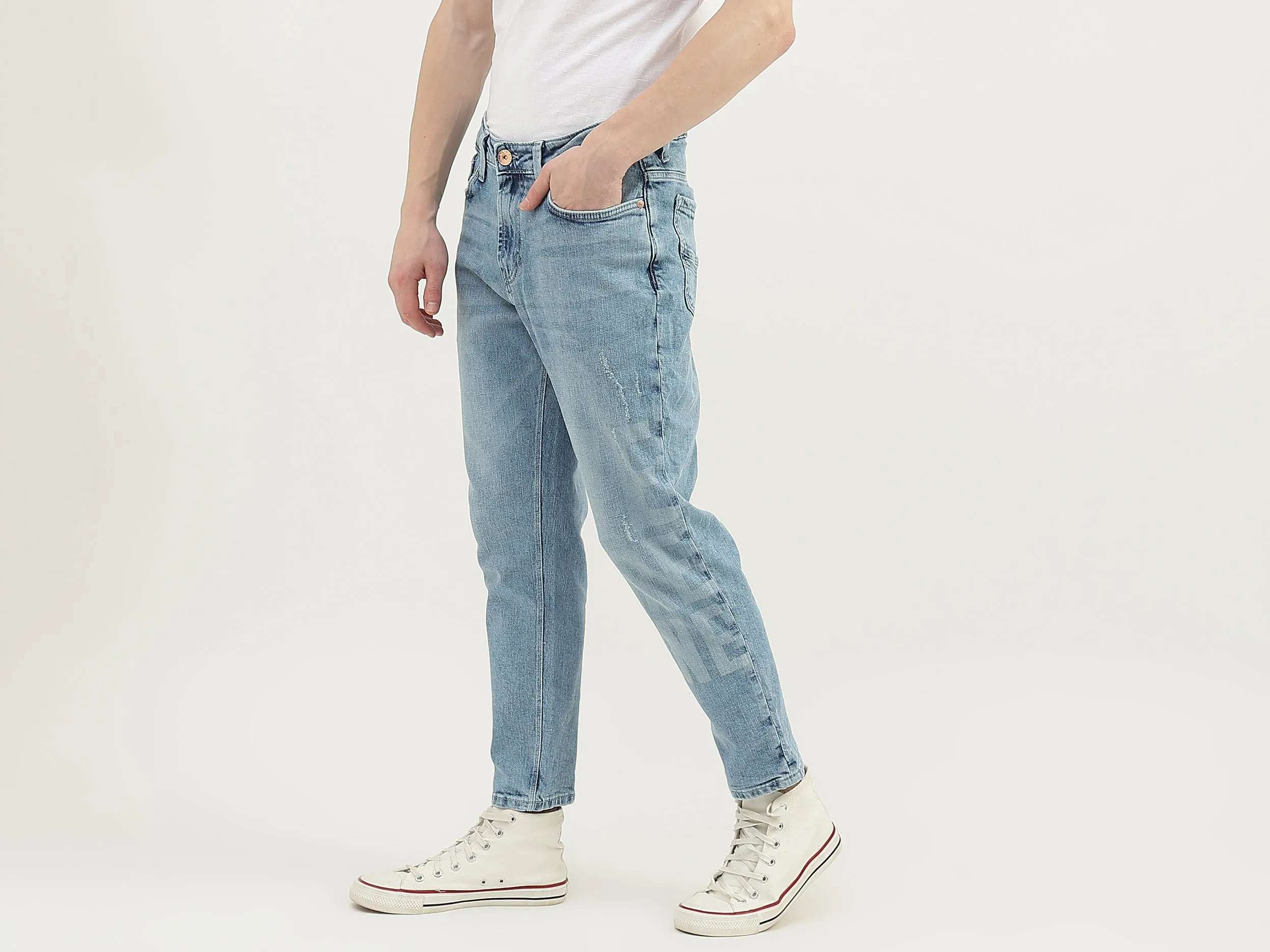 Men Printed Regular Fit Jeans