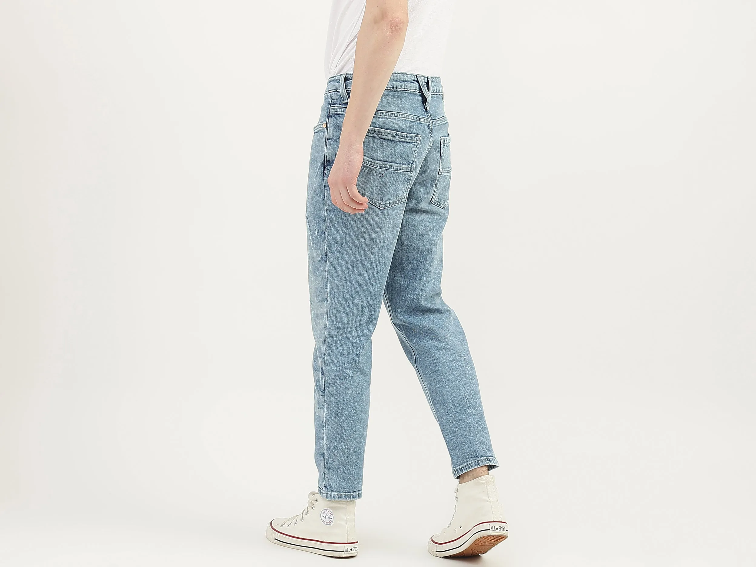 Men Printed Regular Fit Jeans