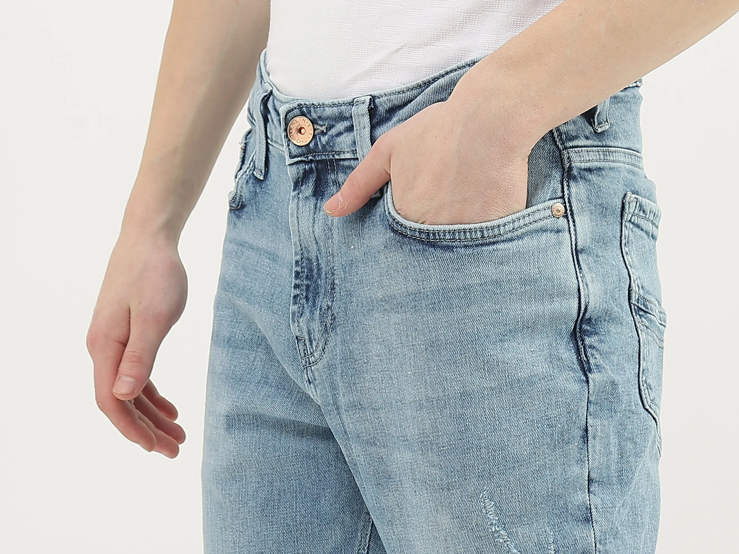 Men Printed Regular Fit Jeans