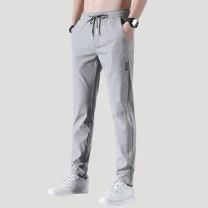 Men’s Trousers – Lightweight Stretch Fabric – Casual Slim Fit