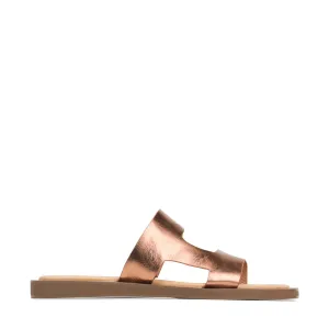 MISA LEATHER SLIDE SANDALS
