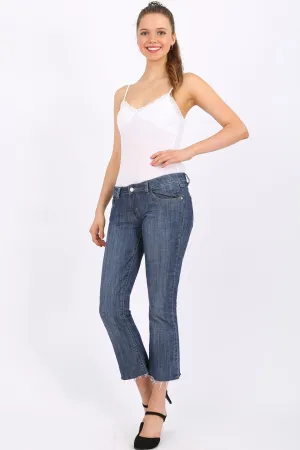 MISS PINKI Presley cropped jeans in blue