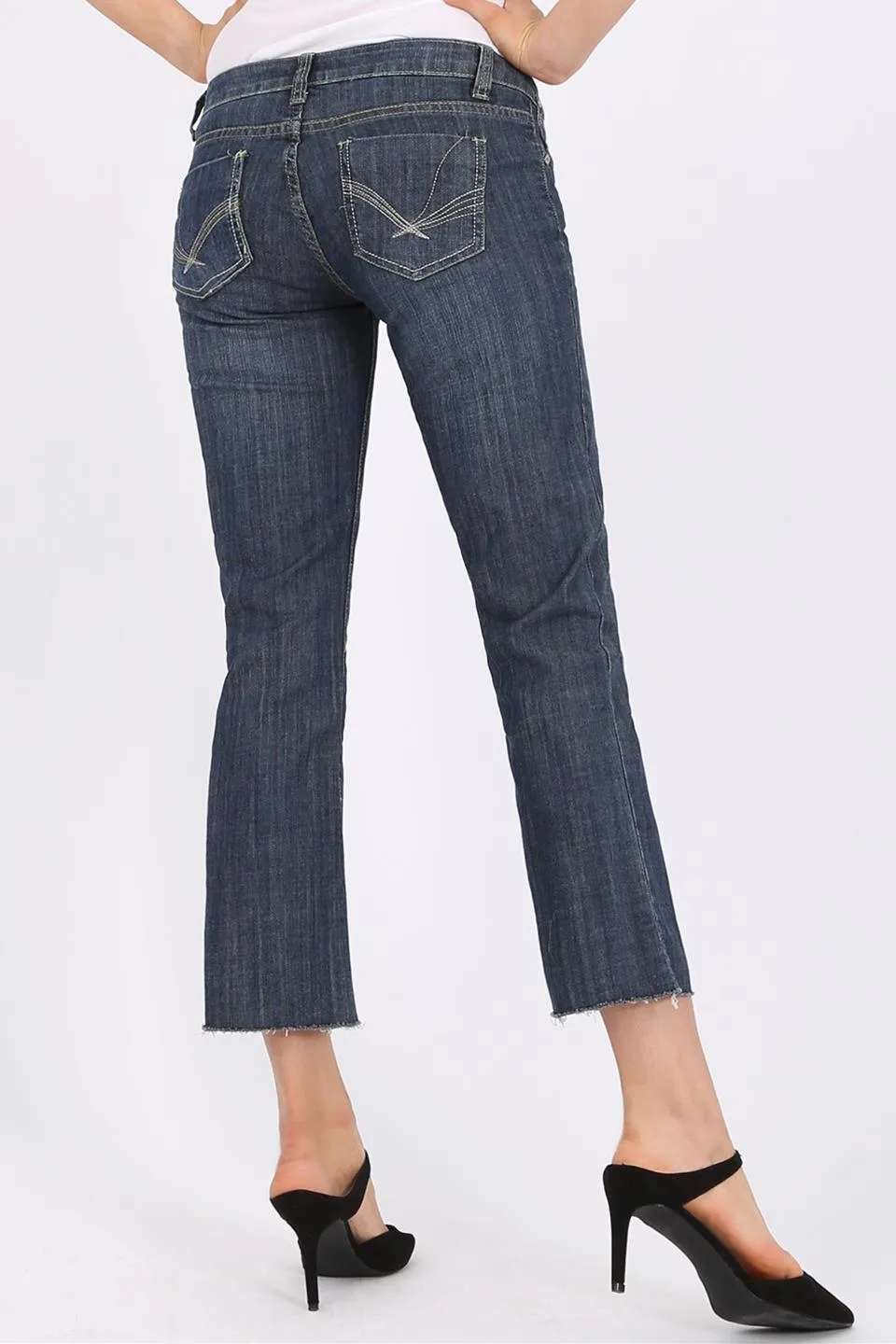 MISS PINKI Rowan cropped Jeans in blue