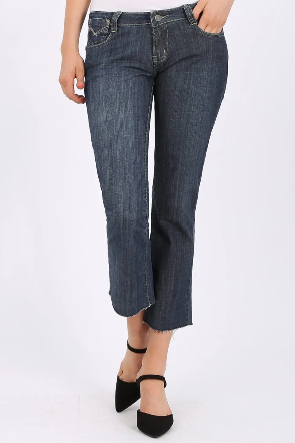 MISS PINKI Rowan cropped Jeans in blue