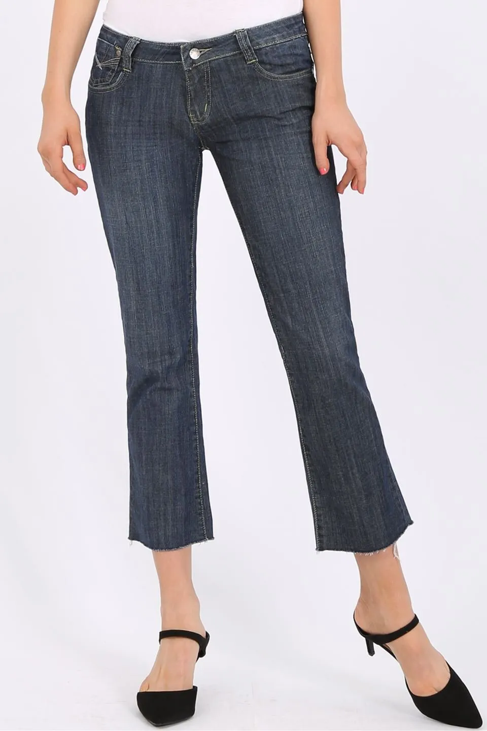 MISS PINKI Rowan cropped Jeans in blue