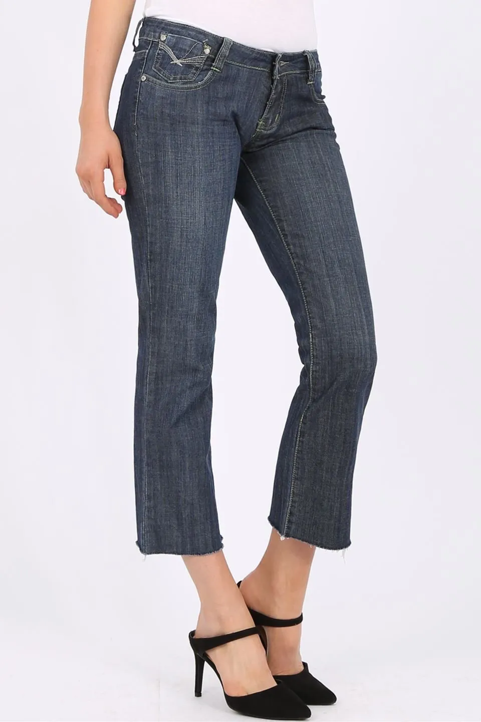 MISS PINKI Rowan cropped Jeans in blue