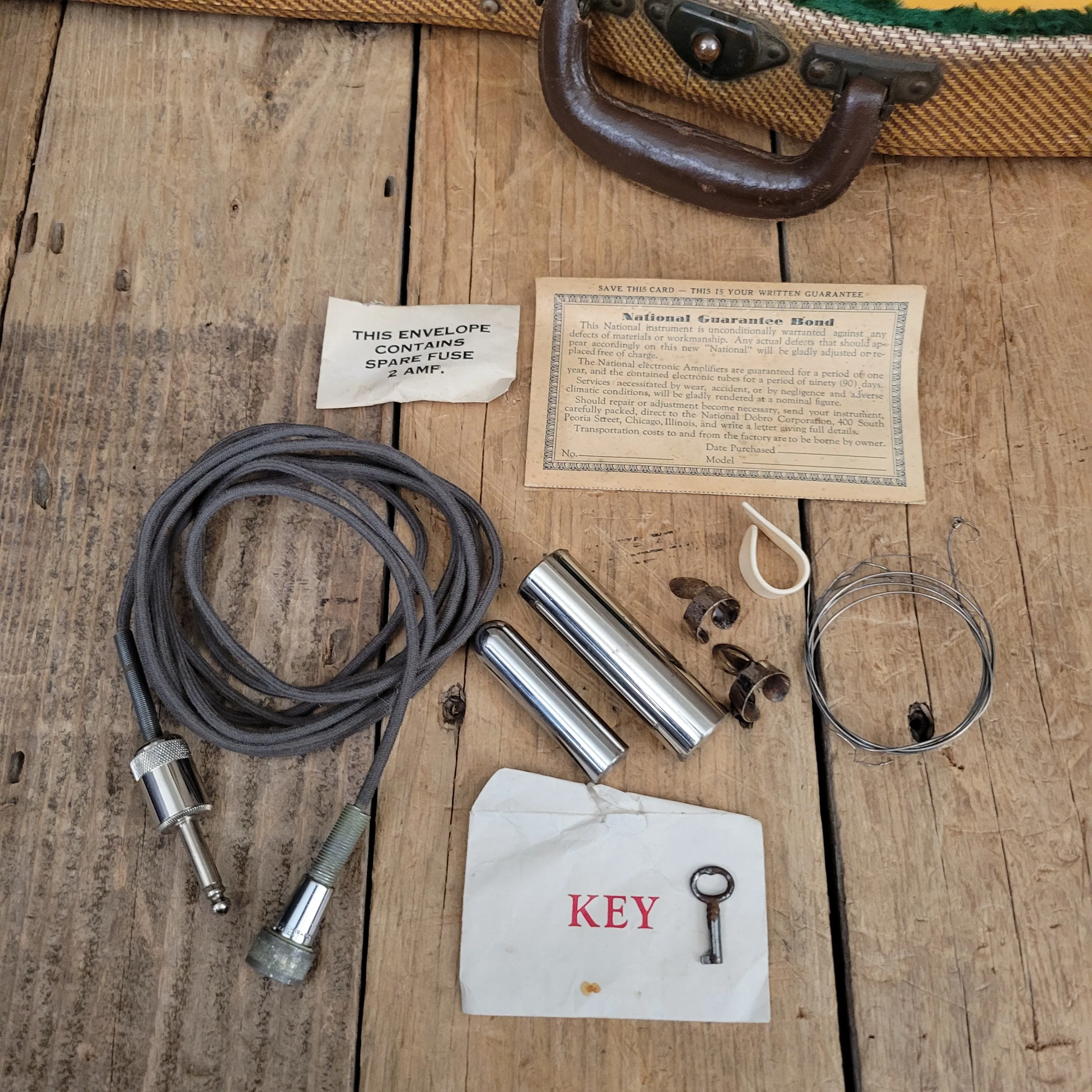 National New Yorker Lap Steel and Model 75 Tweed Amplifier Set 1940