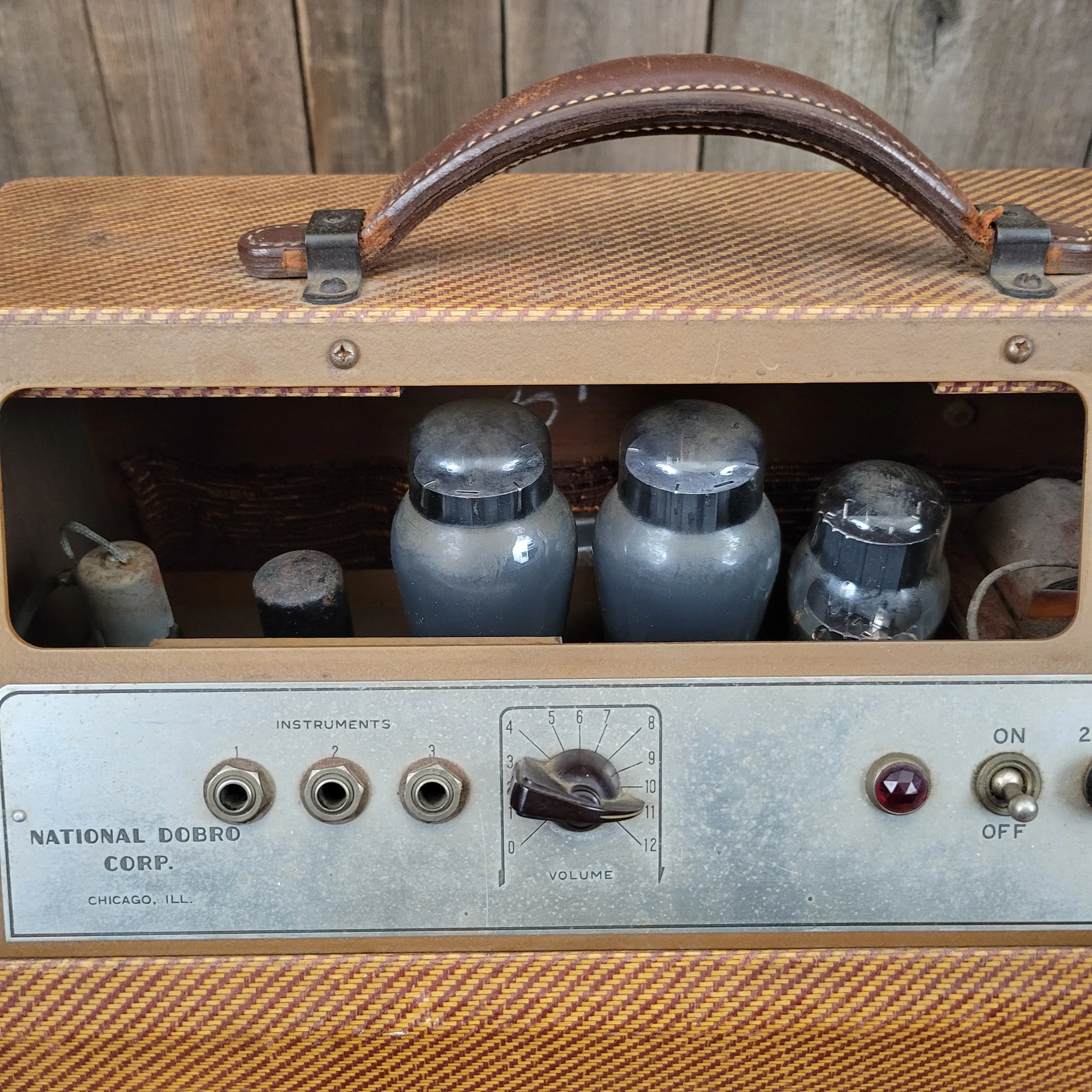 National New Yorker Lap Steel and Model 75 Tweed Amplifier Set 1940