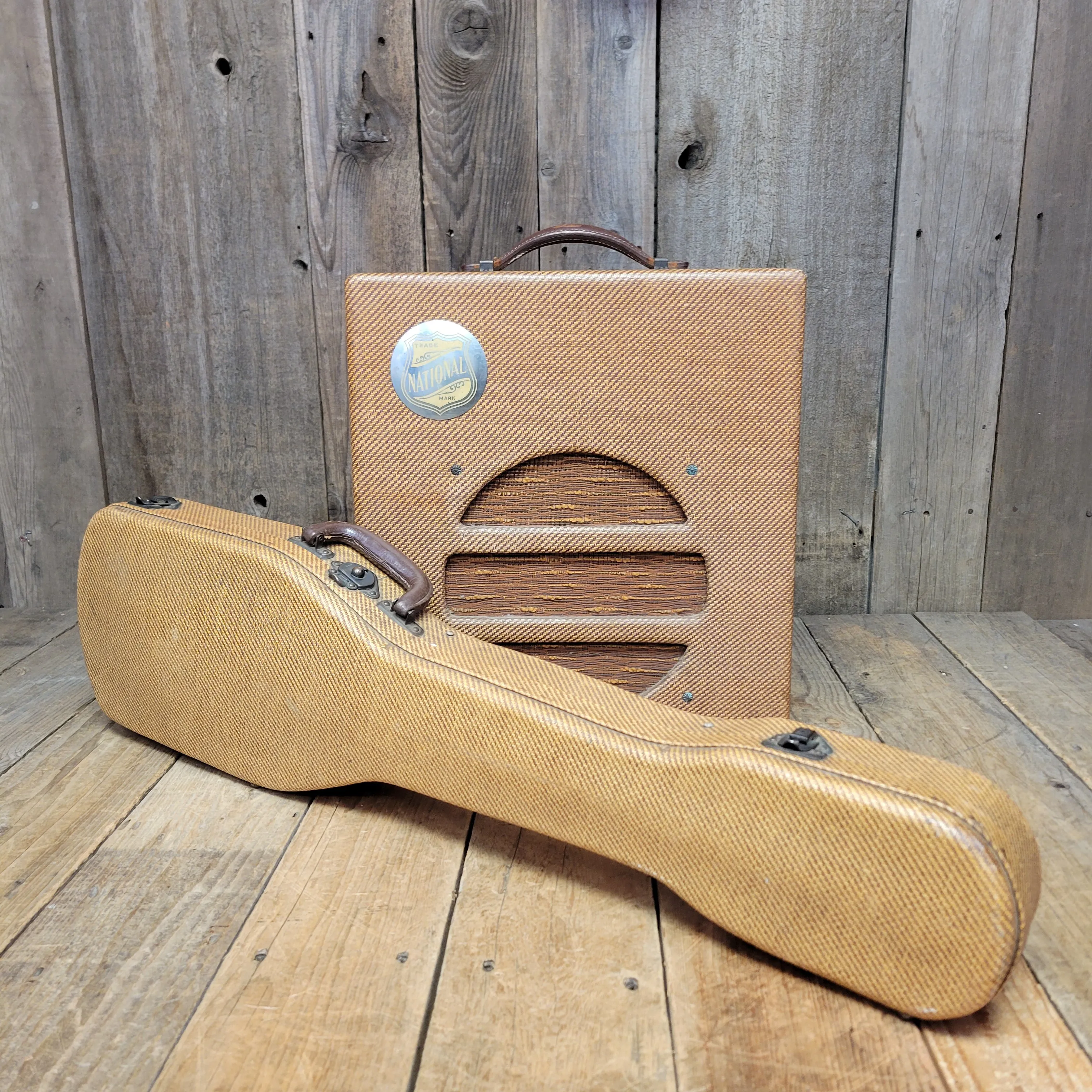 National New Yorker Lap Steel and Model 75 Tweed Amplifier Set 1940