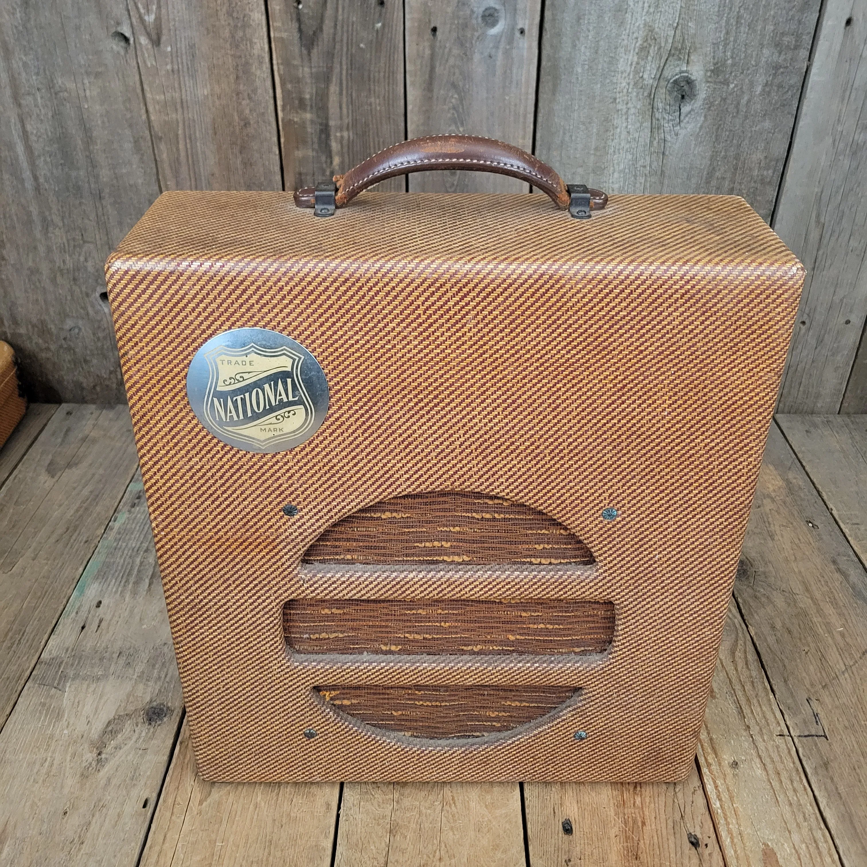 National New Yorker Lap Steel and Model 75 Tweed Amplifier Set 1940