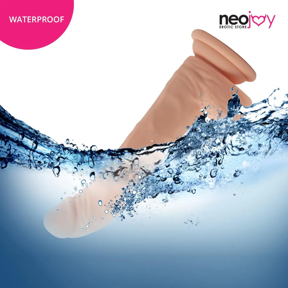 Neojoy - Biggy Vibrating Dildo With Strap-On Dong - Flesh - 18cm - 7.1 inch