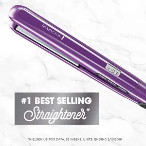 New in package! Remington 1" Anti-Static Flat Iron with Floating Ceramic Plates and Digital Controls, Hair Straightener, Purple, S5500! #1 best selling straightener!! Package has slight damage!