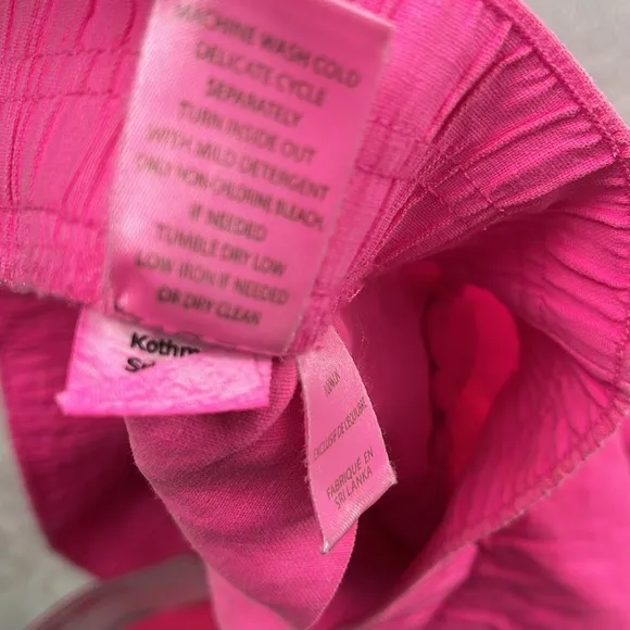 NEW Lilly Pulitzer L Hot Pink 100% Linen Lilo Linen Short Aura Pink (FLAW)