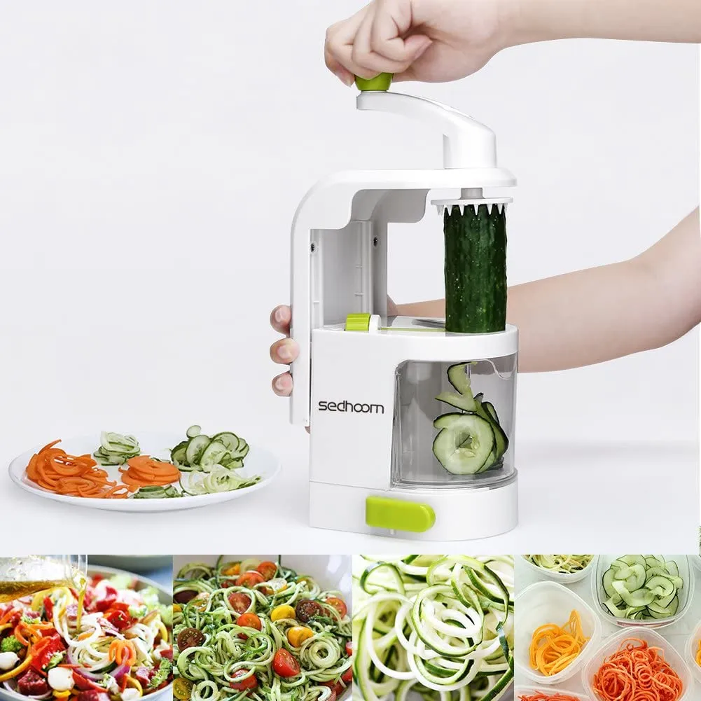 New no box or manual, was store display! Sedhoom Spiral Vegetable Slicer with 4 Heavy Duty Spiral Blades for Low Carb Zucchini, Noodles & Spaghetti, Paleo, Gluten Free Meal / Salad