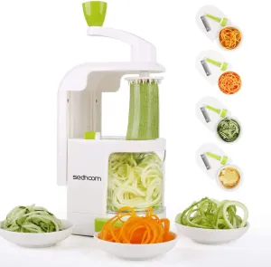New no box or manual, was store display! Sedhoom Spiral Vegetable Slicer with 4 Heavy Duty Spiral Blades for Low Carb Zucchini, Noodles & Spaghetti, Paleo, Gluten Free Meal / Salad