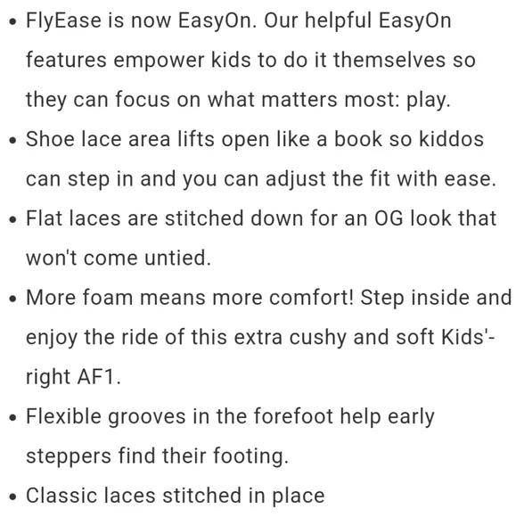 Nike Air Force 1 easy on boy's toddler sneaker